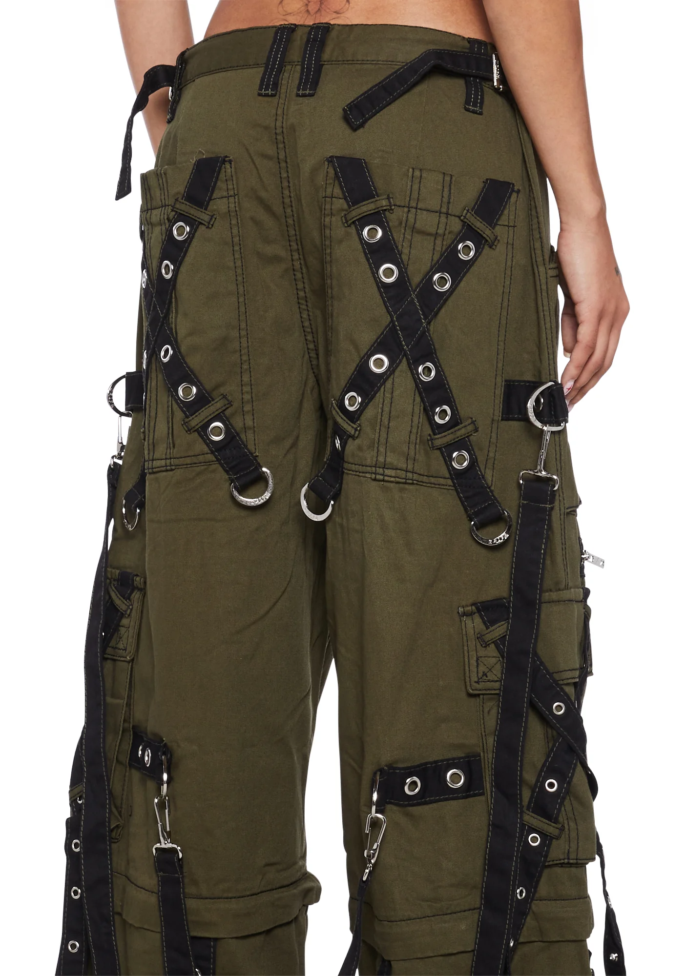 X-Strap Zip Off Pants- Green - Image 5