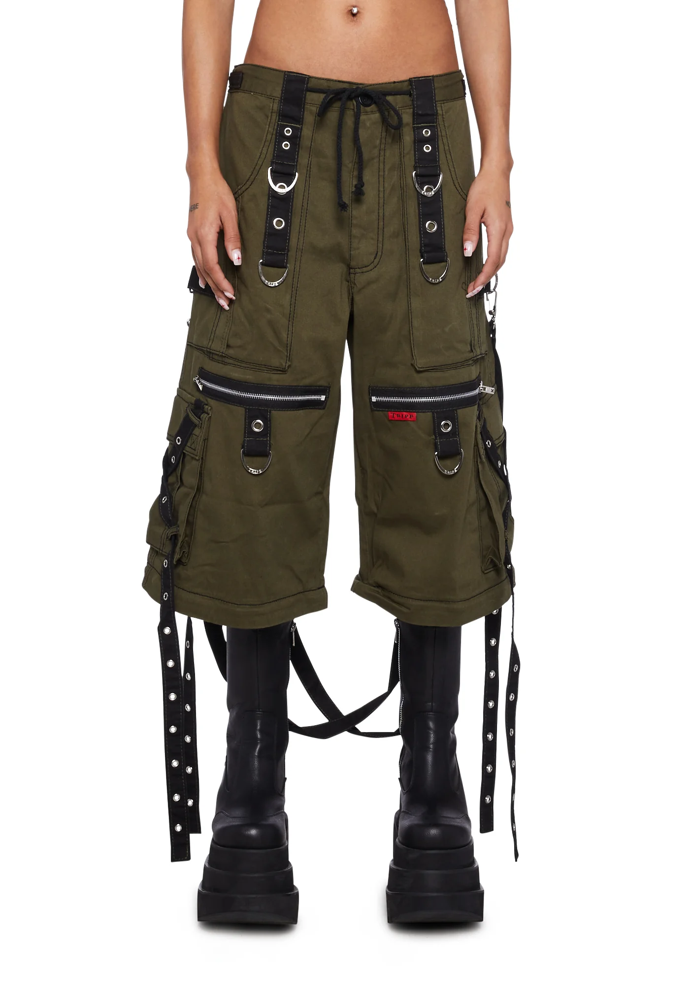 X-Strap Zip Off Pants- Green - Image 6