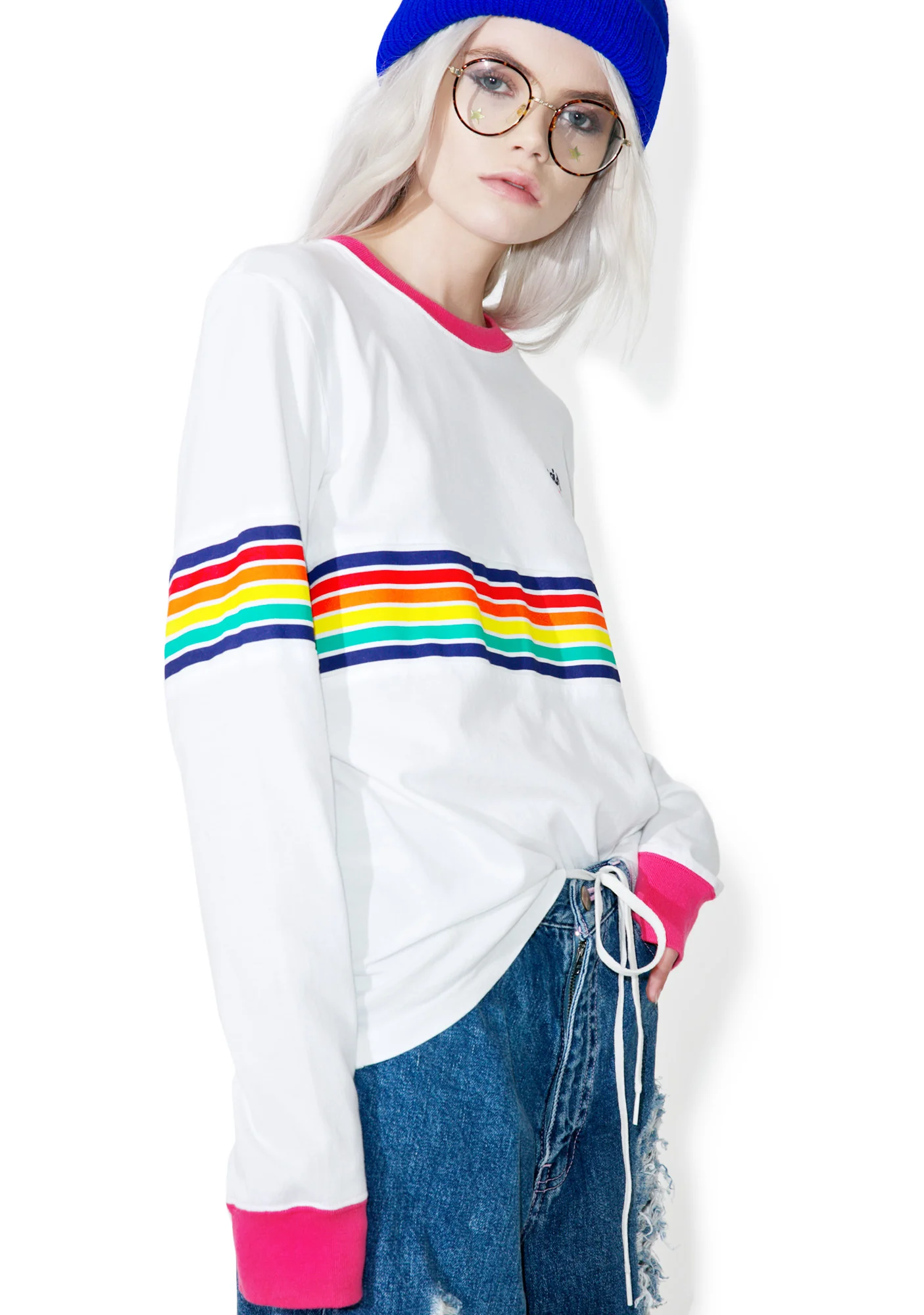 x X-Girl Multistripe Longsleeve Tee - Image 2