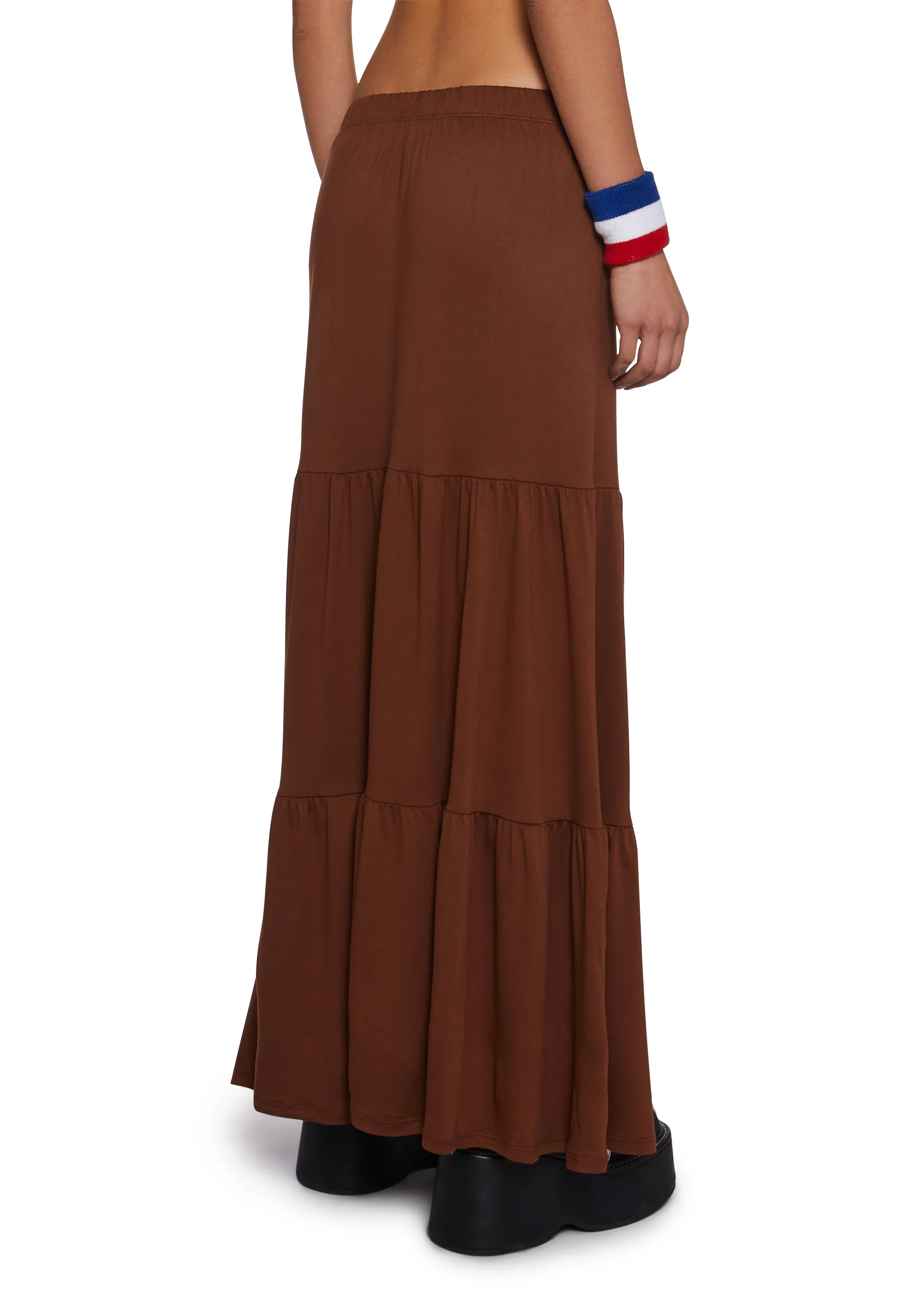 Y2K Beats Maxi Skirt - Brown - Image 4