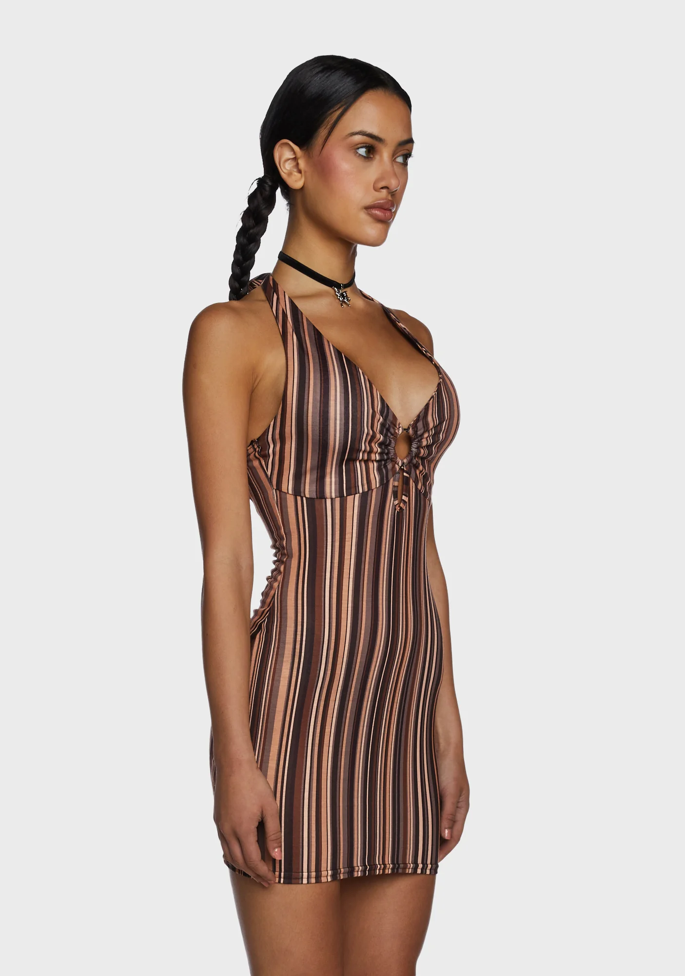 Y2K Halter Mini Dress - Image 3