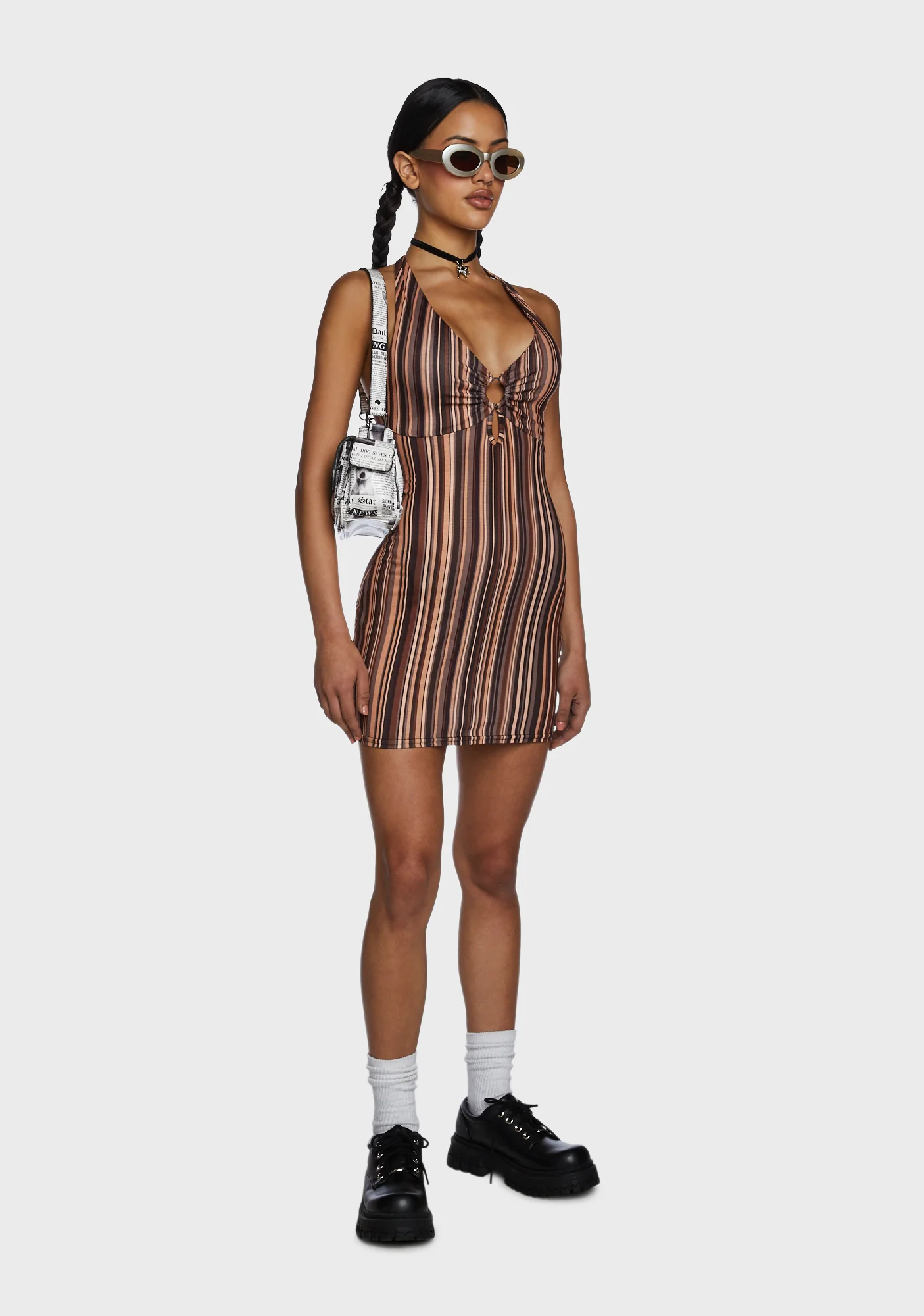 Y2K Halter Mini Dress - Image 5