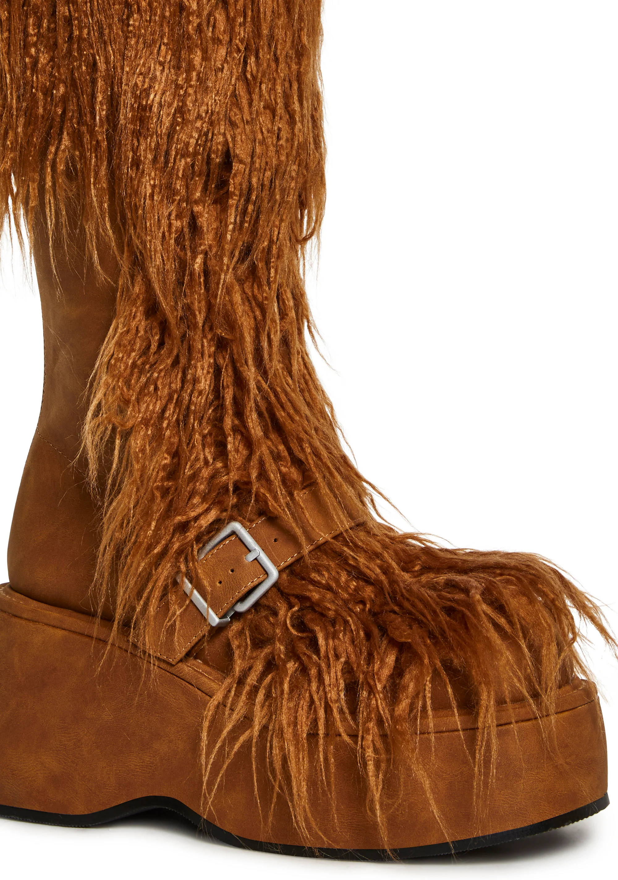 For Good Faux Fur Boots - Brown - Image 2