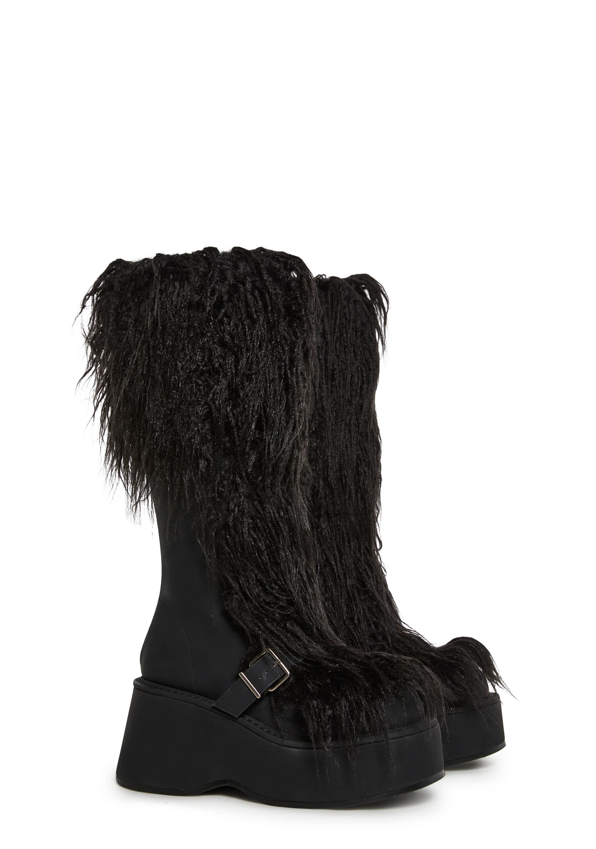 For Good Faux Fur Boots - Black - Image 3