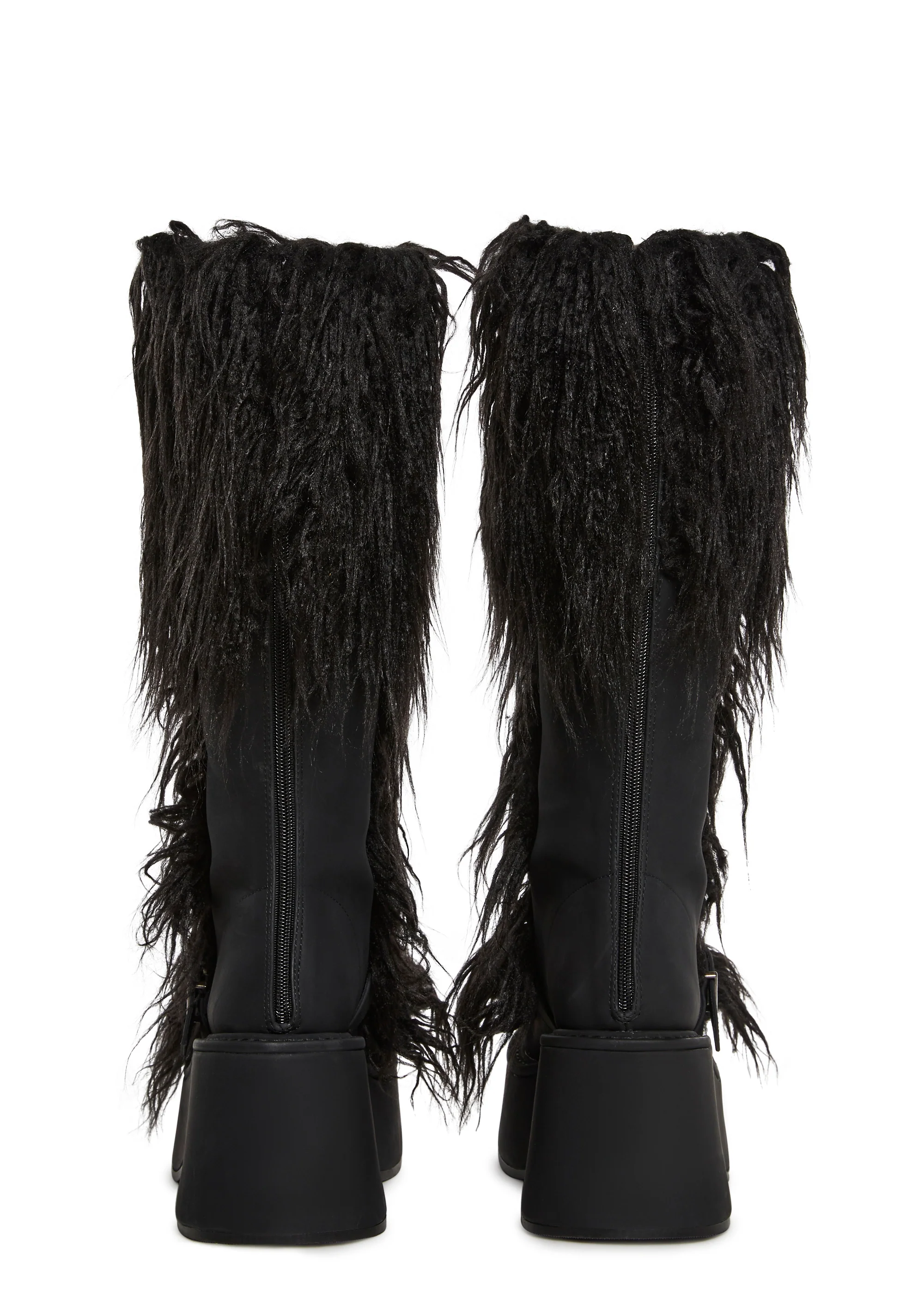 For Good Faux Fur Boots - Black - Image 4