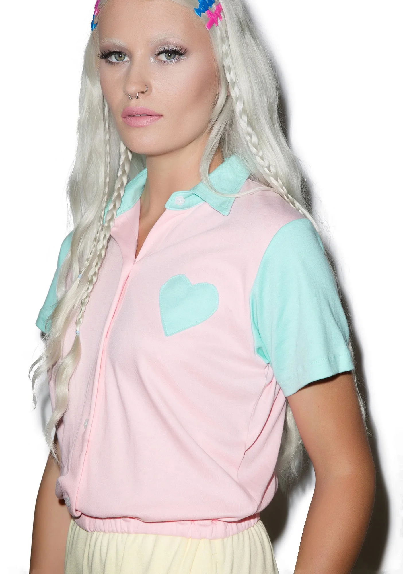 You Got It Dude Ruffle Romper - Light Blue - Image 4
