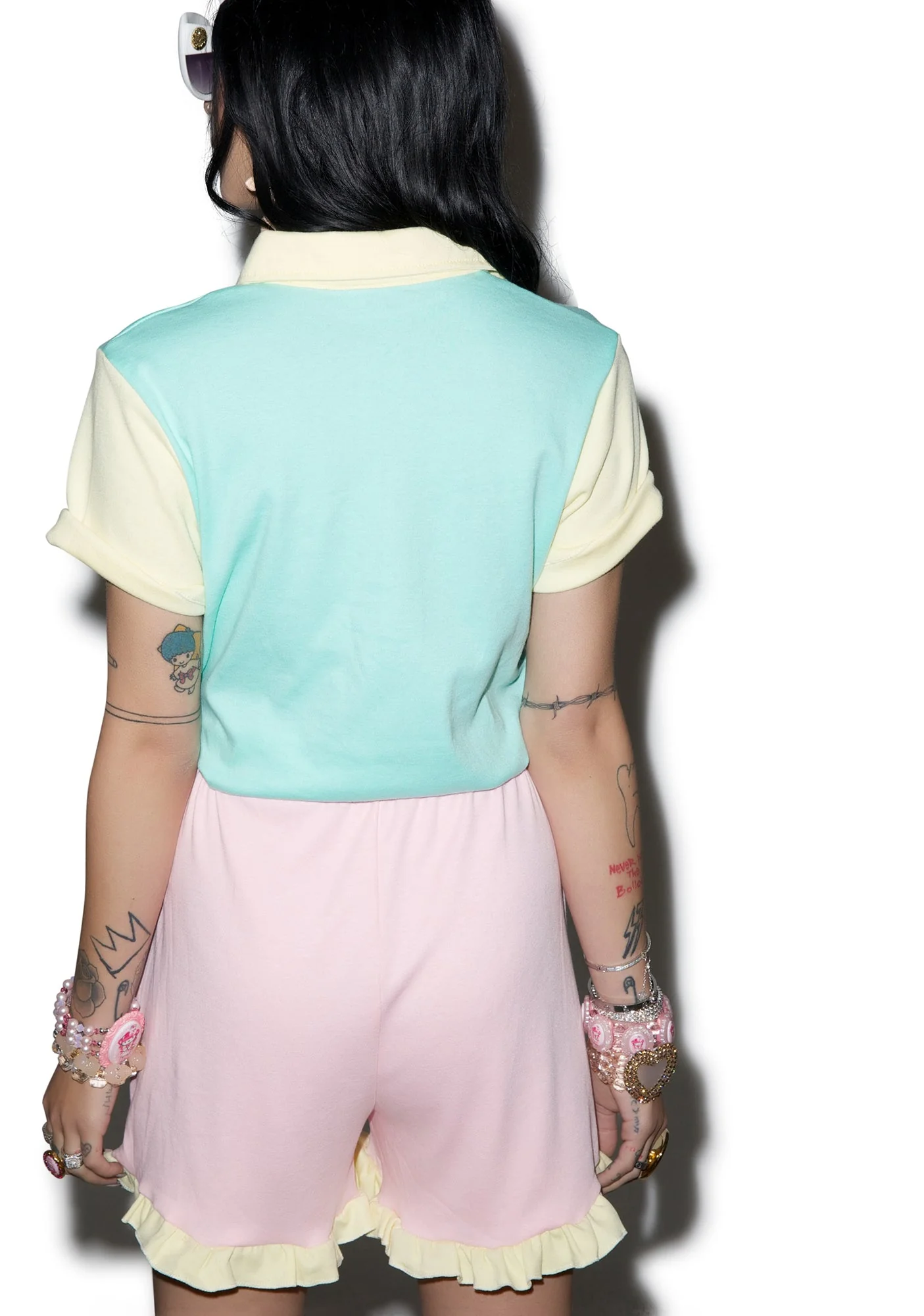 You Got It Dude Ruffle Romper - Light Blue - Image 8