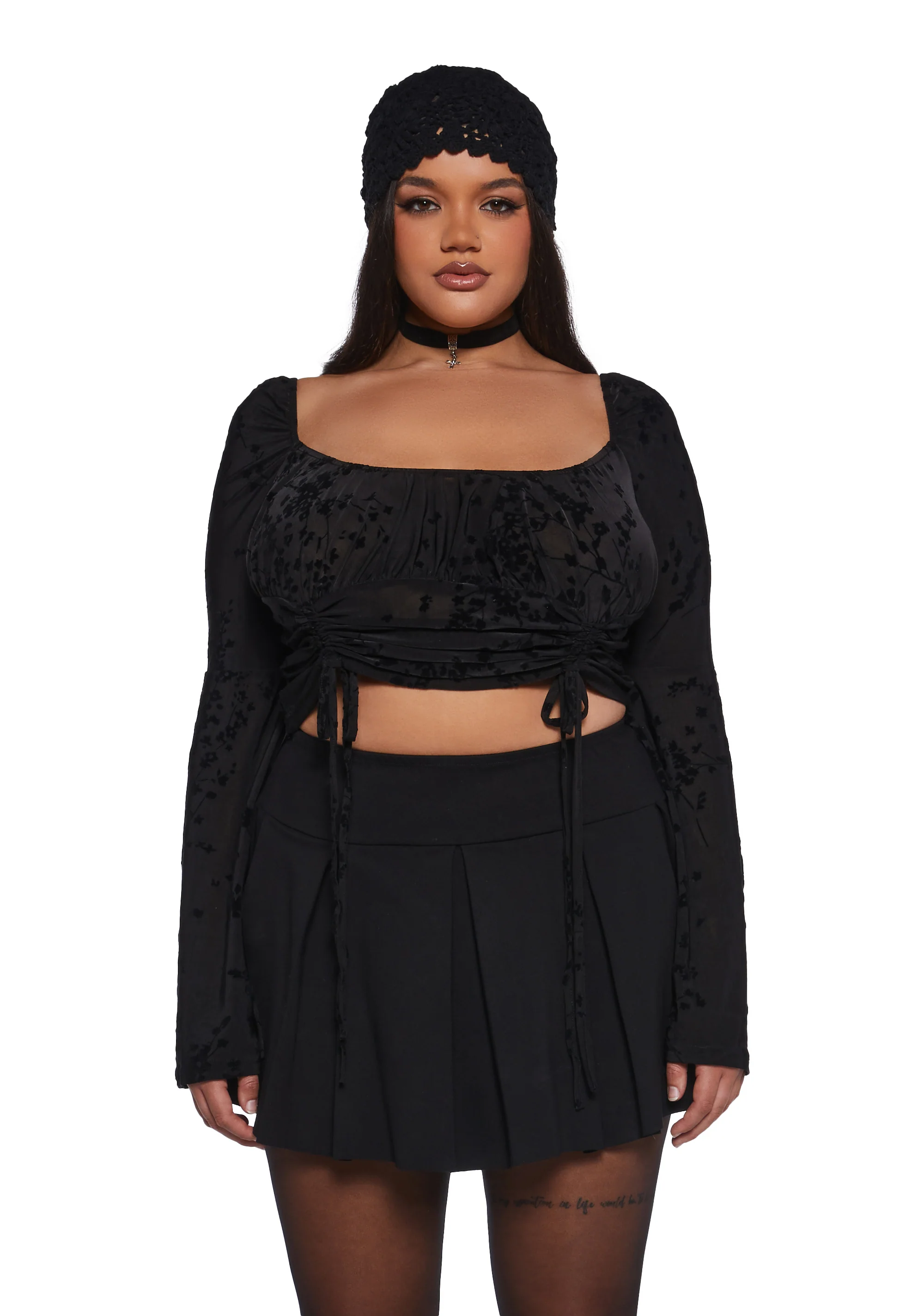 Your Fate Long Sleeve Top - Black - Image 2