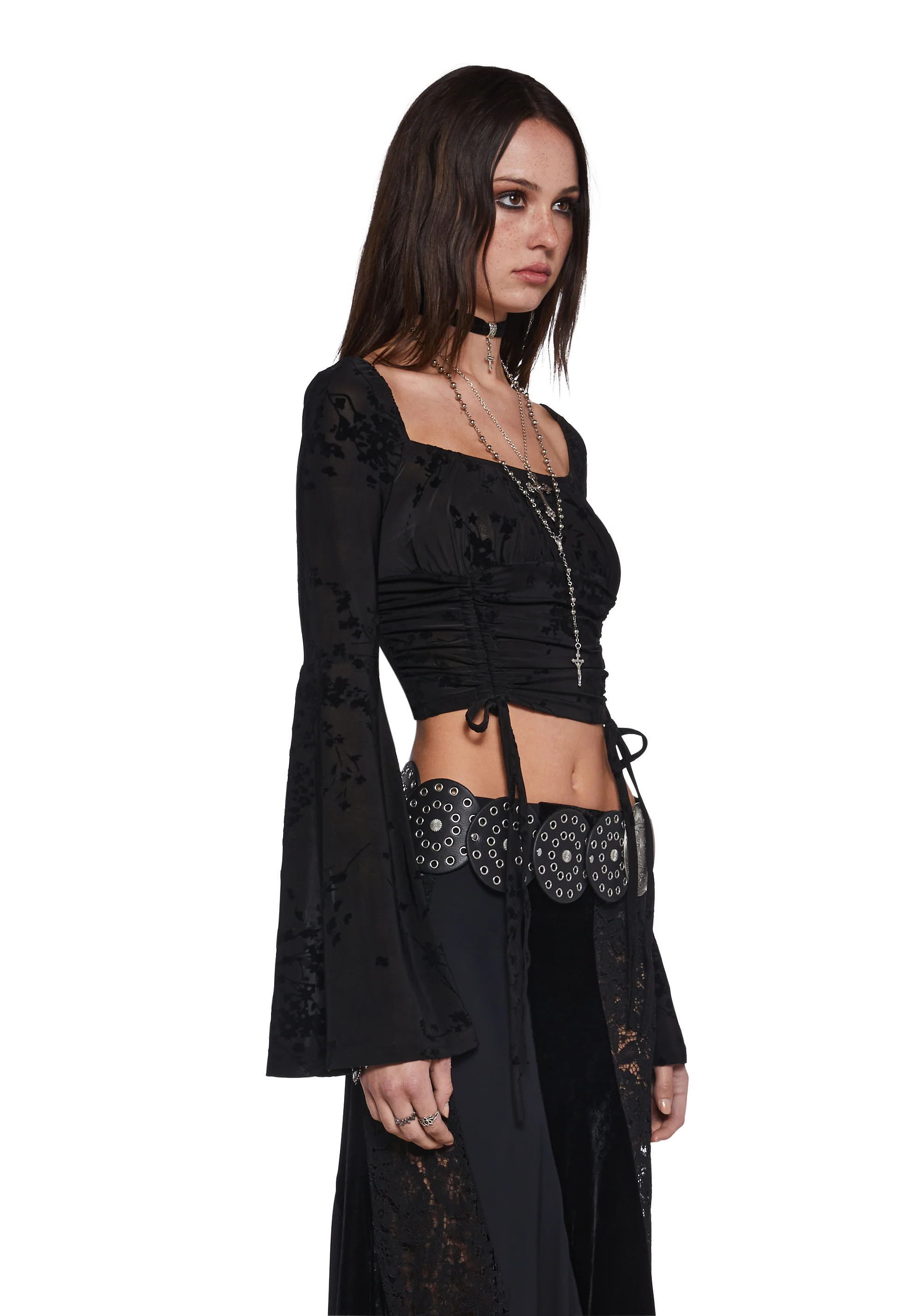 Your Fate Long Sleeve Top - Black - Image 4