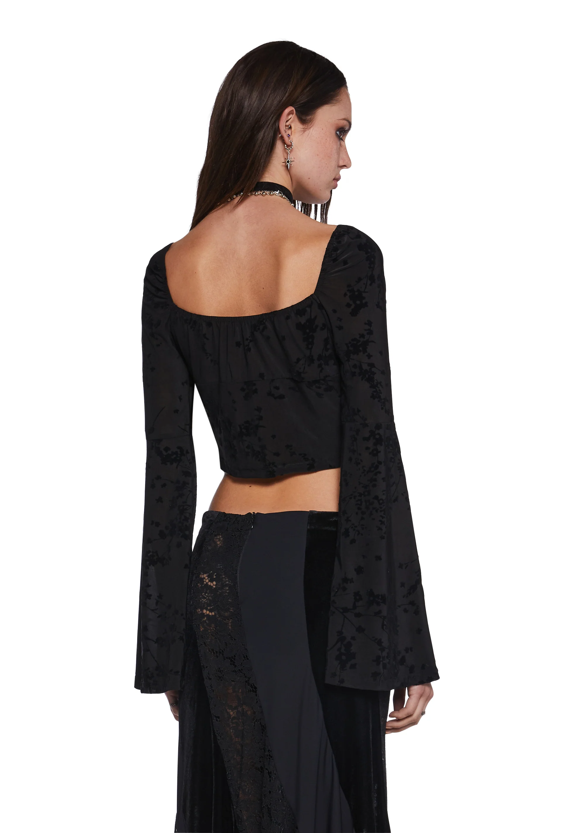 Your Fate Long Sleeve Top - Black - Image 5