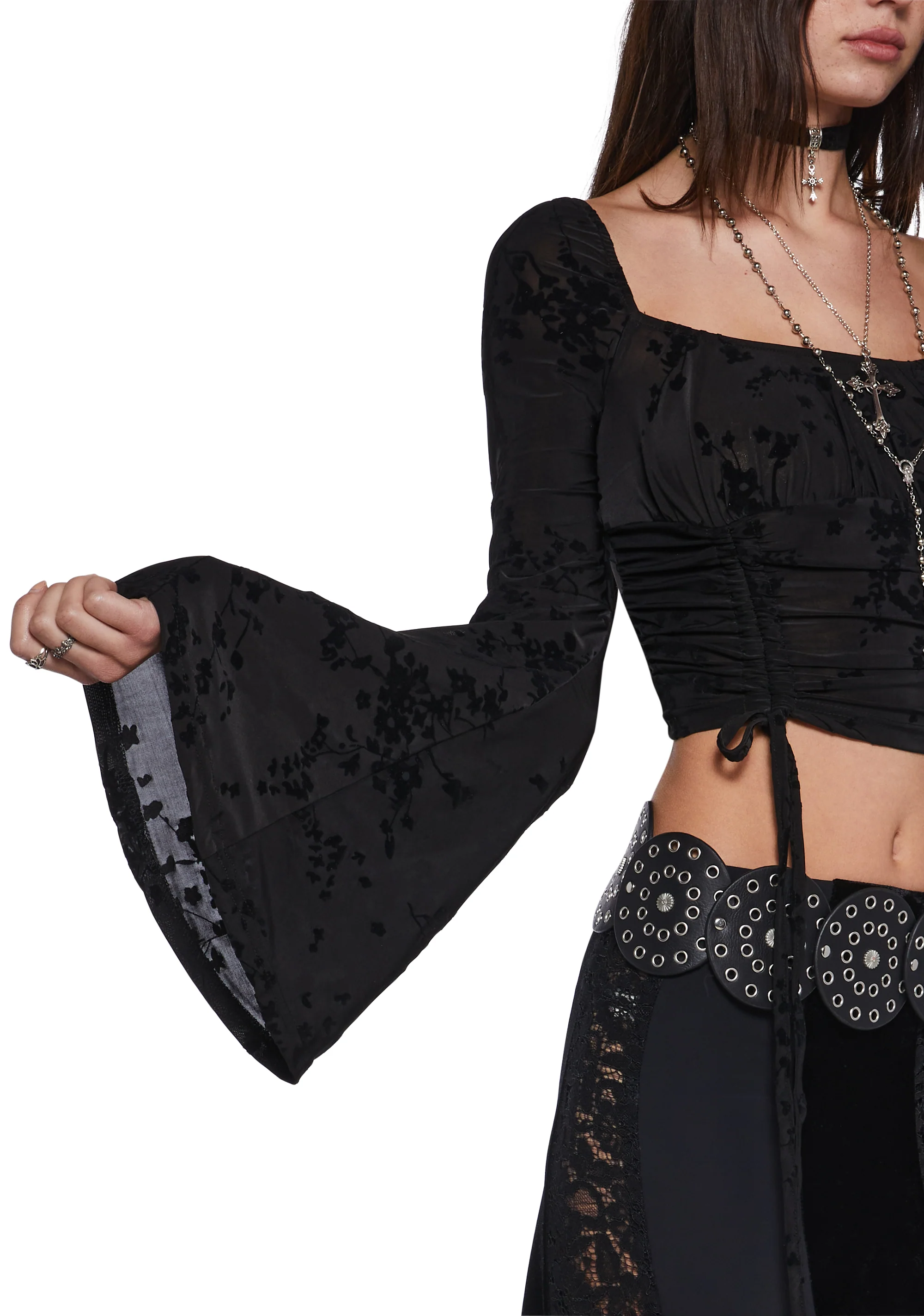 Your Fate Long Sleeve Top - Black - Image 6