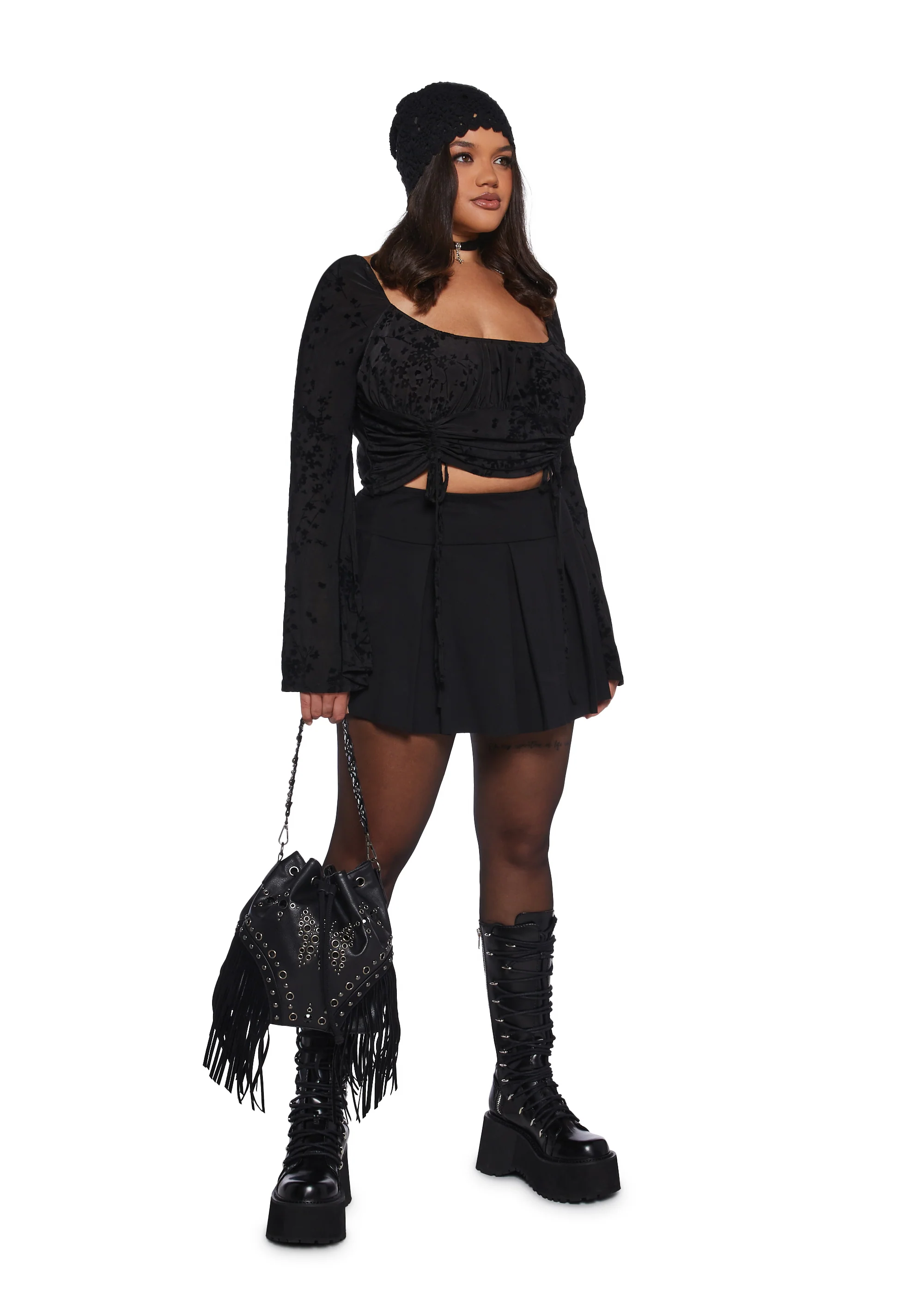 Your Fate Long Sleeve Top - Black - Image 7