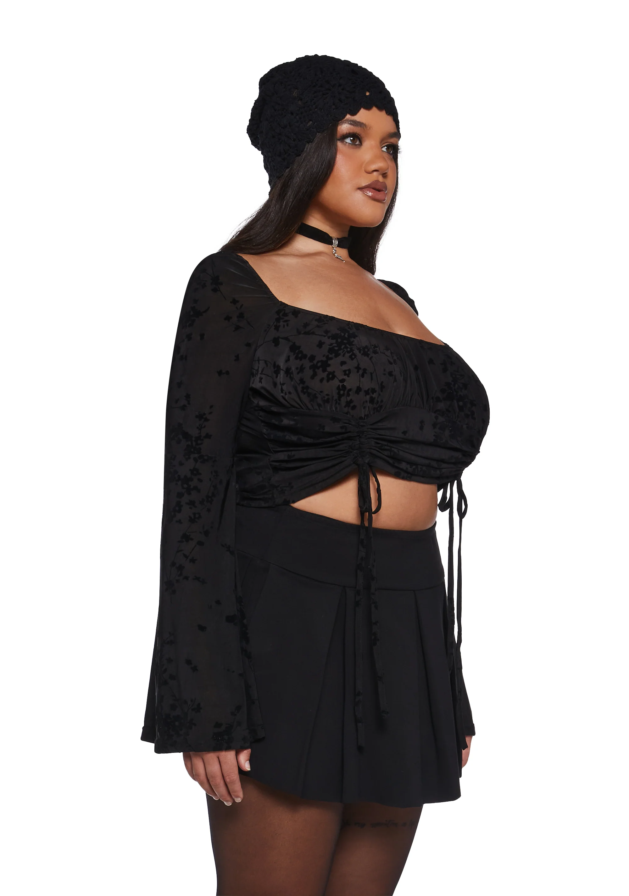 Your Fate Long Sleeve Top - Black - Image 8