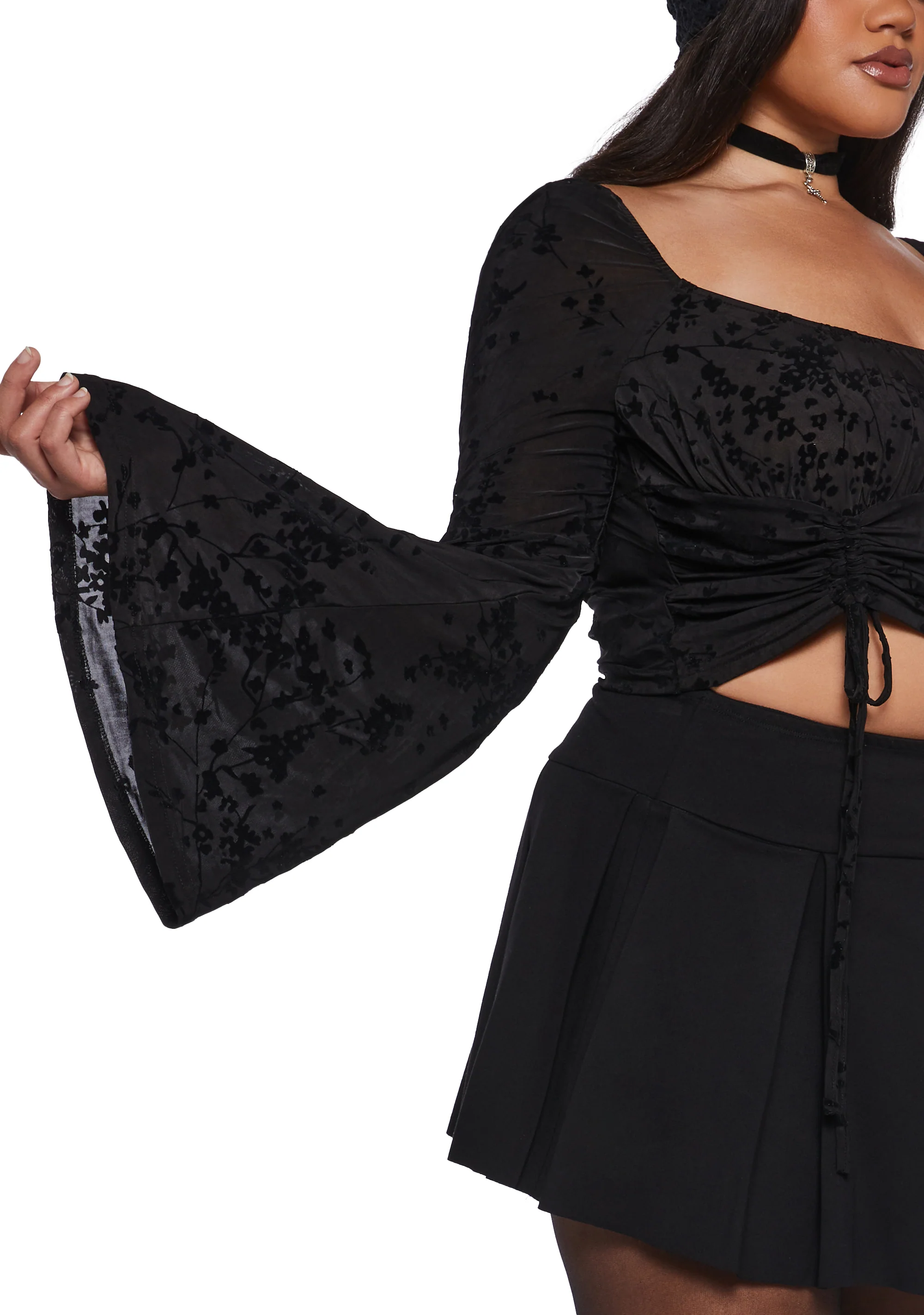 Your Fate Long Sleeve Top - Black - Image 9