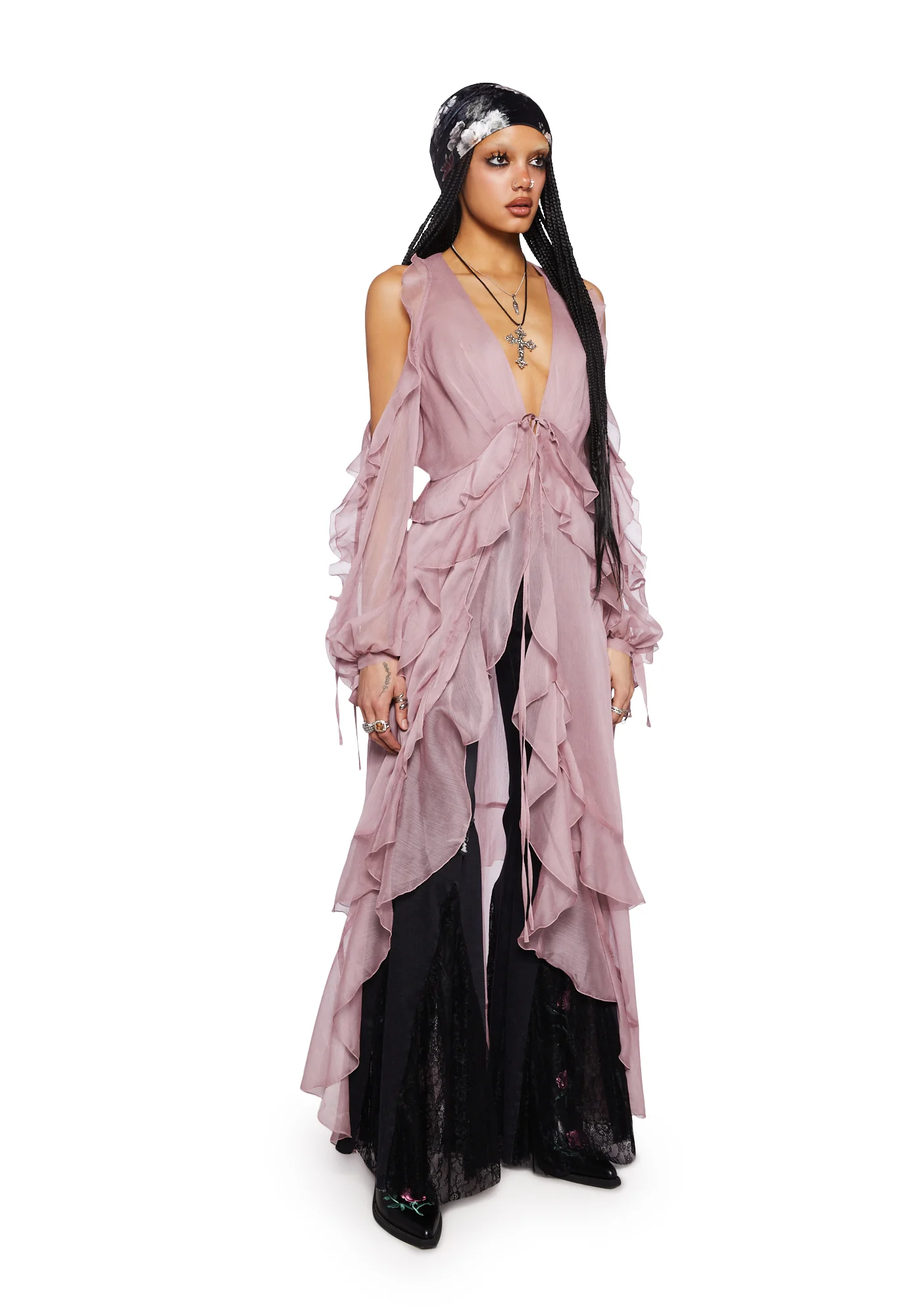 You're The One Ruffle Duster- Pink - Image 2