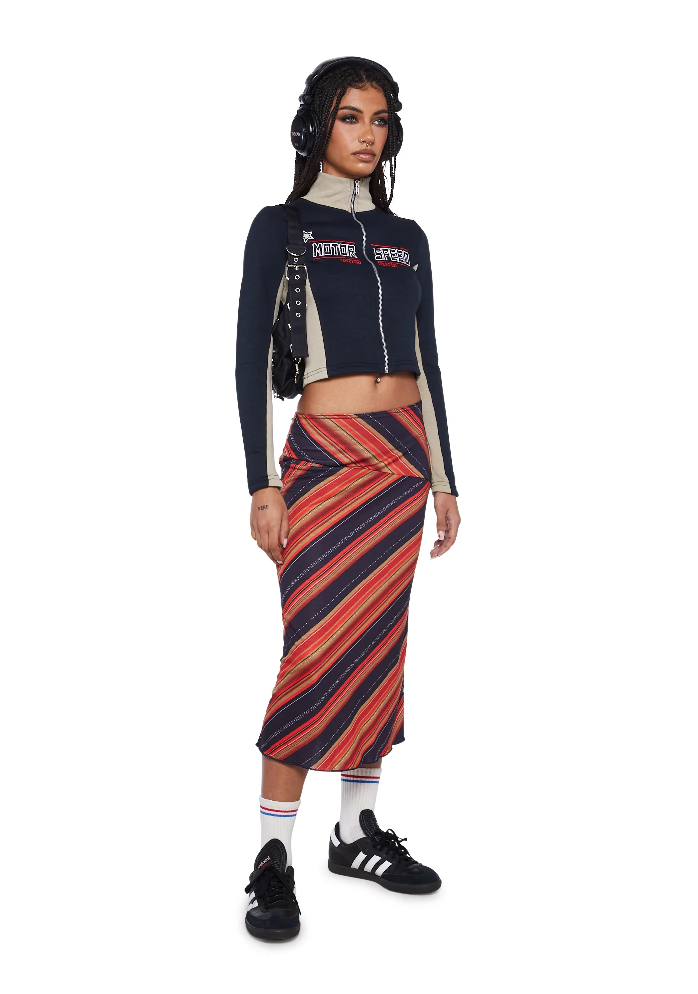 Zip Front Long Sleeve Top - Image 2