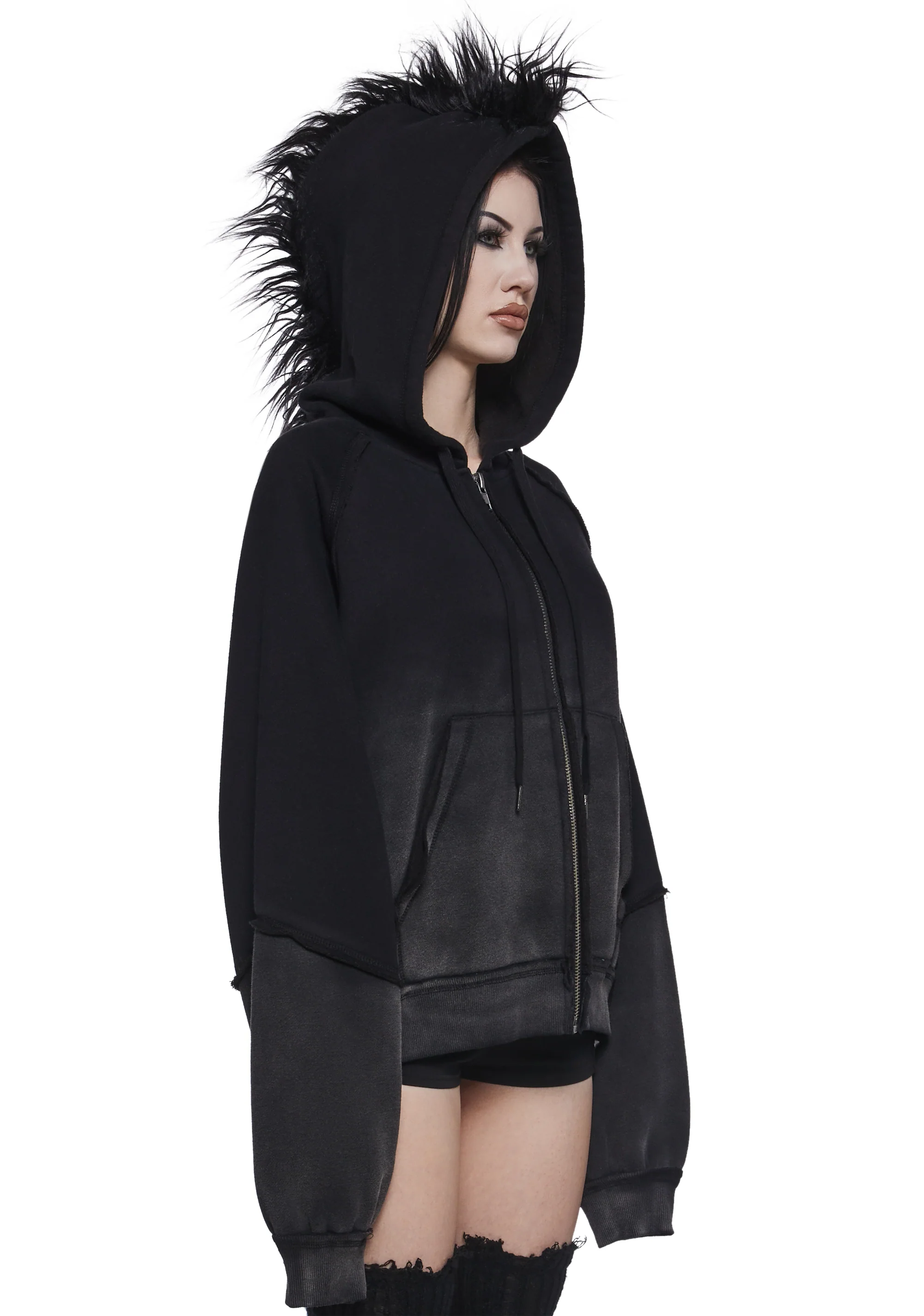 Punk Values Washed Hoodie - Image 3