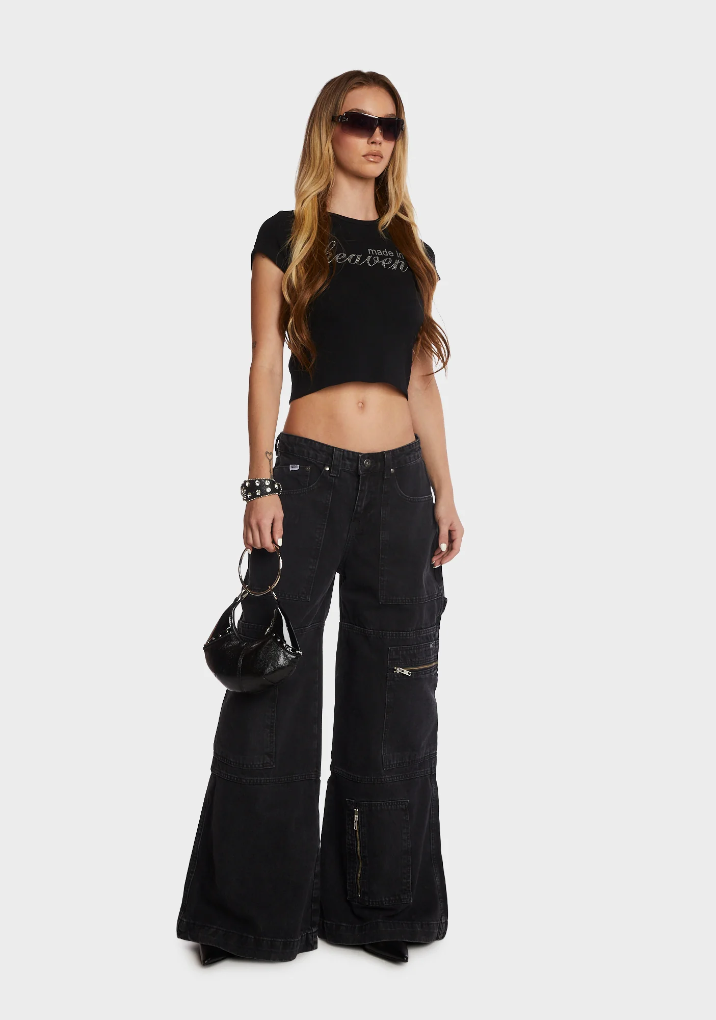 Zip Sweeper Denim Jeans - Charcoal - Image 5
