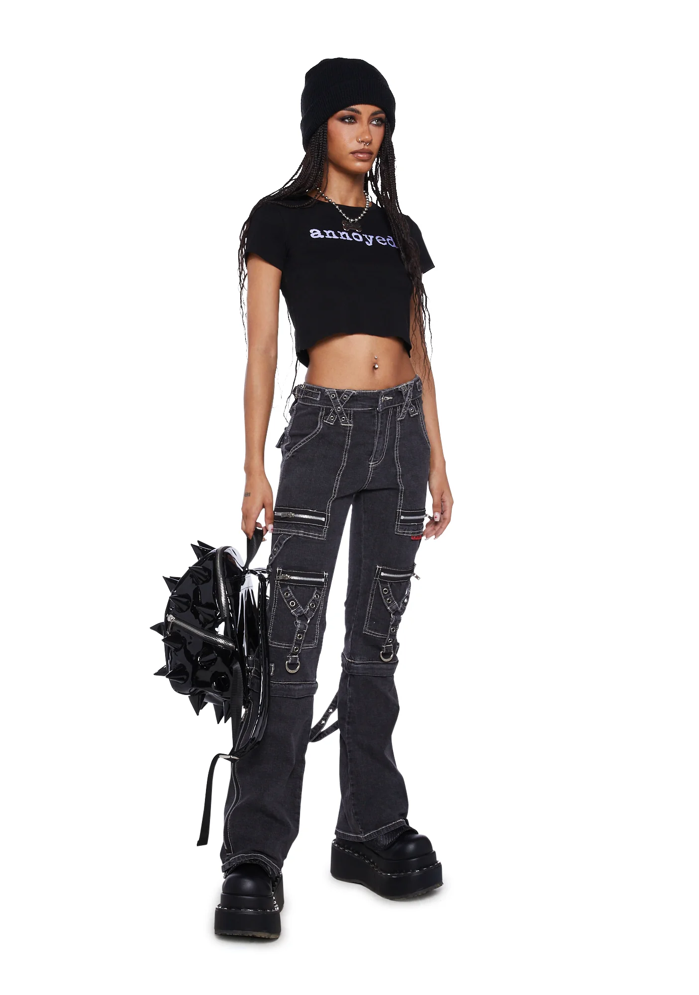 Zip to Zip Pants- Black Denim - Image 2