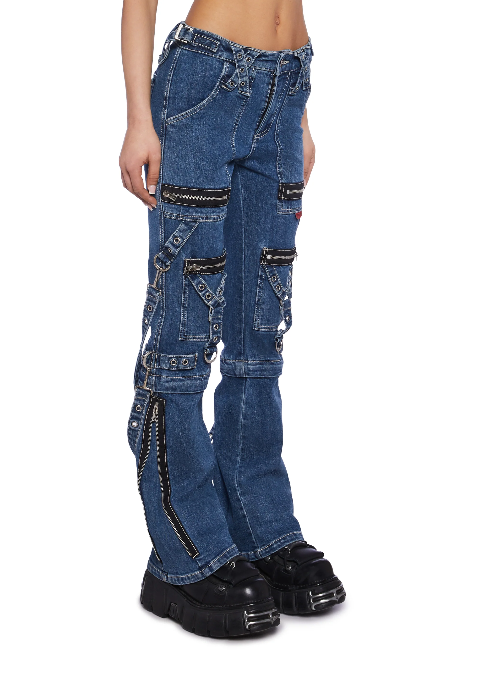 Zip to Zip Pants - Blue Denim - Image 6