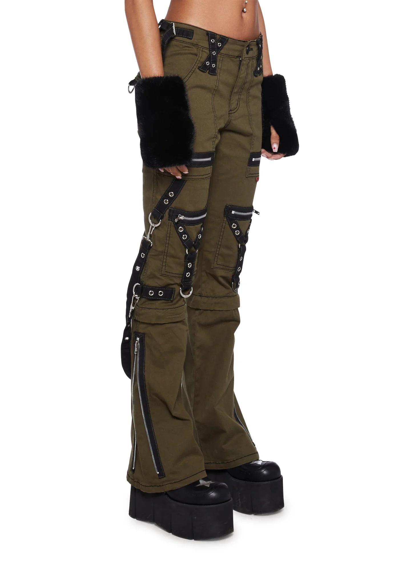 Zip To Zip Pants-Green - Image 3