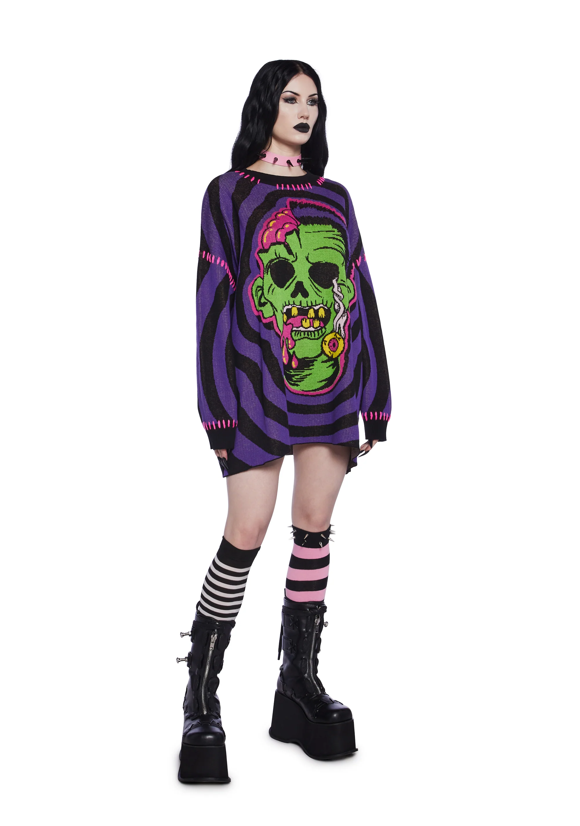 Ghoulish Gateway Intarsia Sweater - Image 3