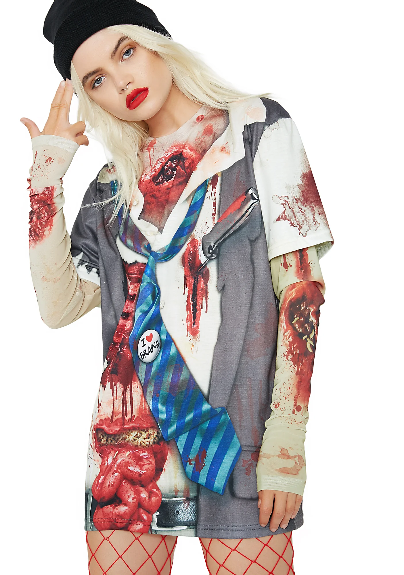 Zombie Mesh Long Sleeve Tee - Image 6