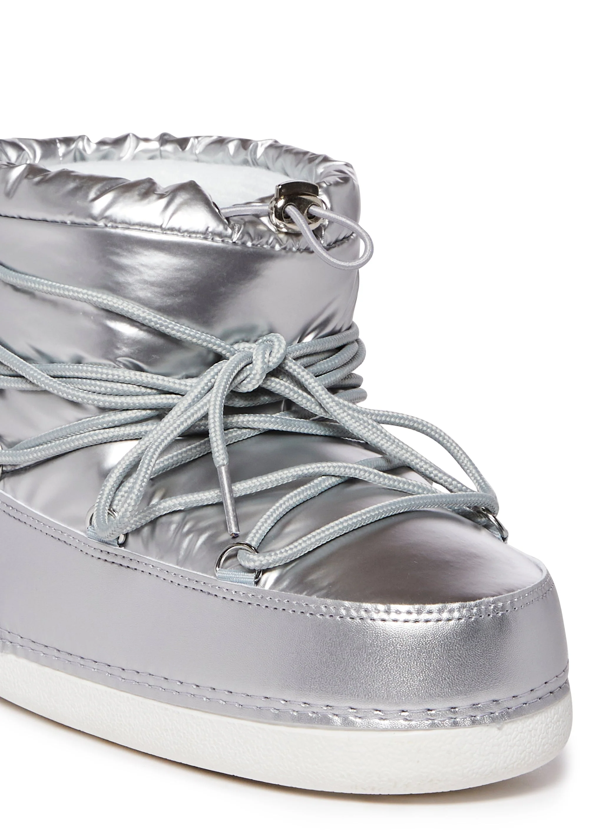 Zuri Metallic Snow Ankle Boots - Silver - Image 2