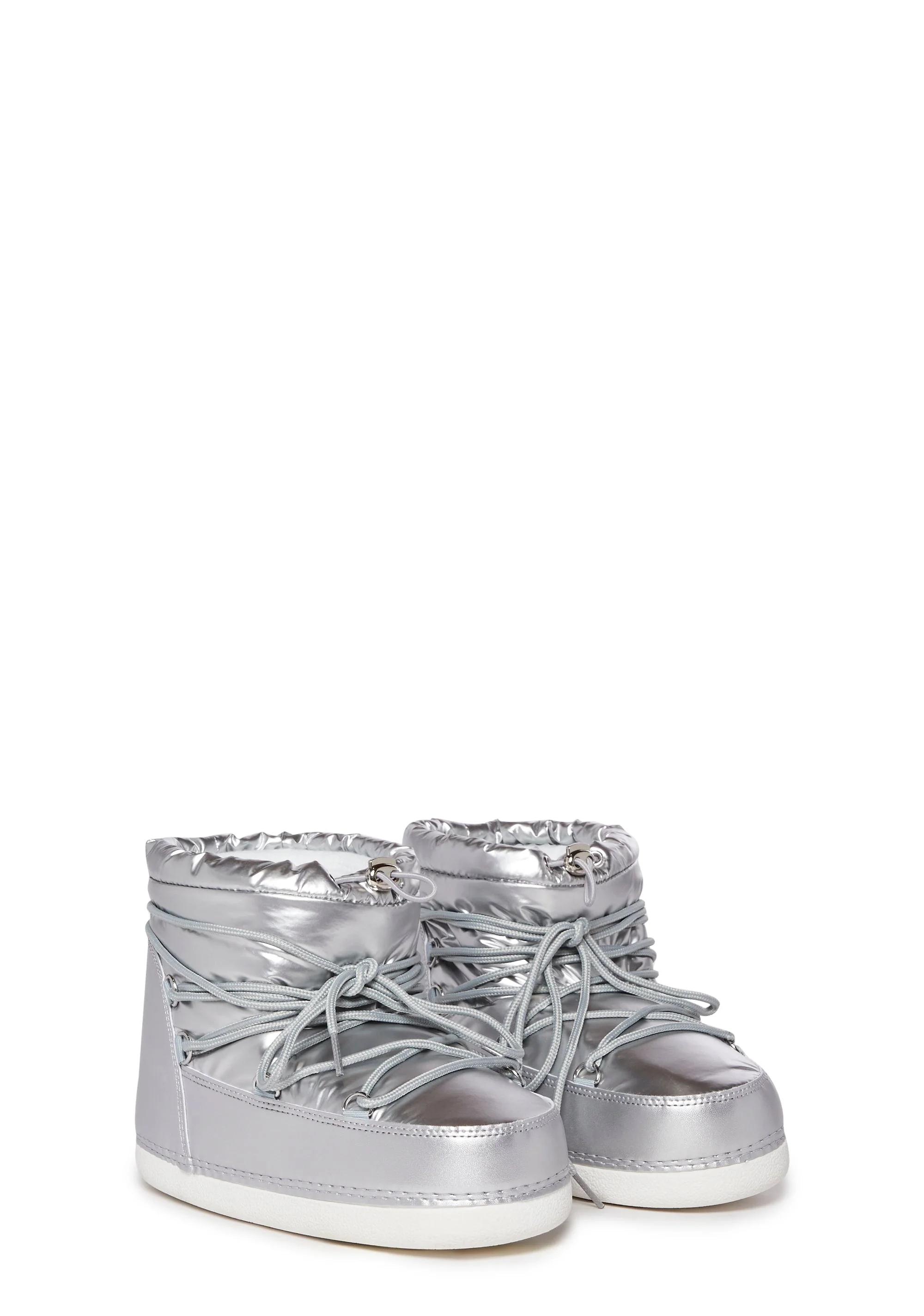 Zuri Metallic Snow Ankle Boots - Silver - Image 3